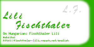 lili fischthaler business card